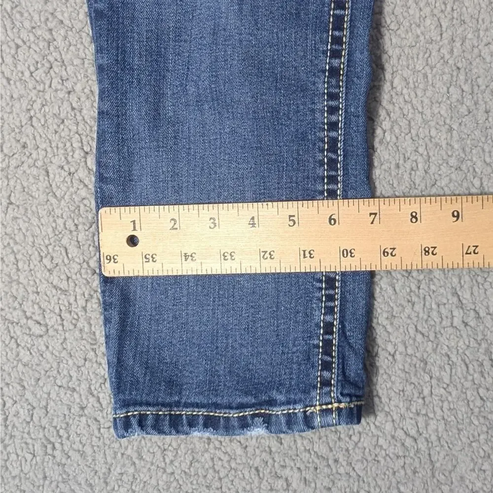 BKE Payton Jeans Womens 29 Blue Stretch Denim Crop Capri Jeans - Picture 2 of 9